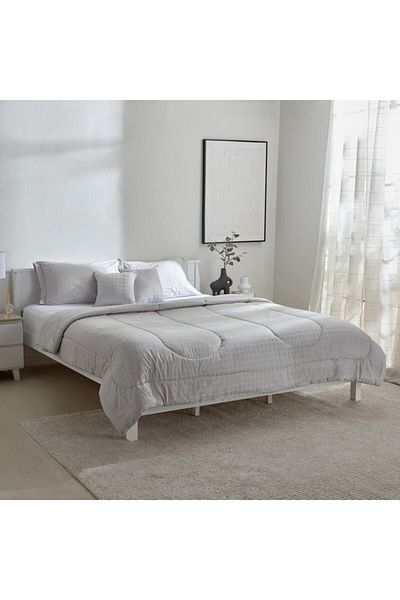 Home Box Opulent Luxe 5-Piece Solid Cotton Dobby Super King Comforter Set