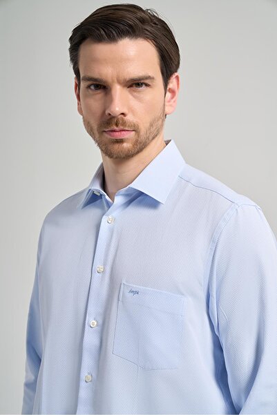 İmza Сорочка з довгими рукавами, коміром-стійкою, кишенями, з довгим рукавом, з візерунком, з підкладкою, з бавовняної тканини, класичного крою, зручна, 1004250171