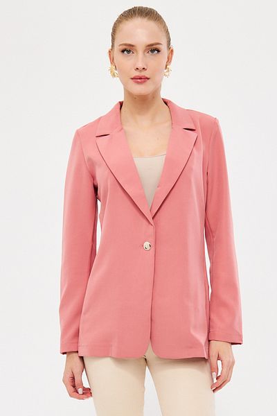 armonika Women's Pink Single Button Jacket Arm-23y001047