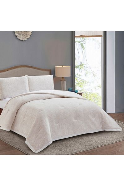Home Box Bern Miass 3-Piece Micromilk Velvet Flannel King Comforter Set 220x240 cm