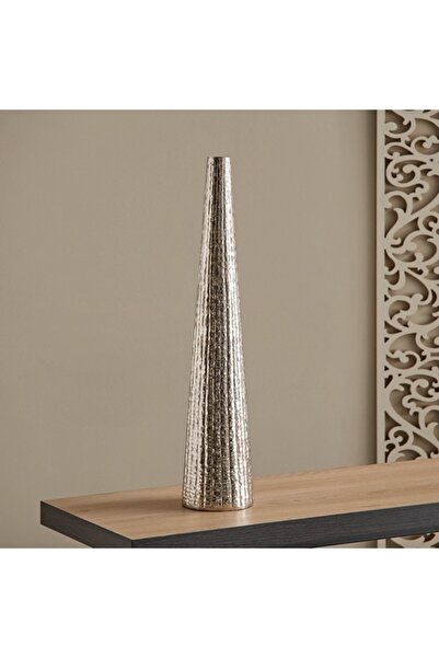 Home Box Ausie Aluminium Sparkle Ribbed Tall Vase 13.5x13.5x65.5 cm
