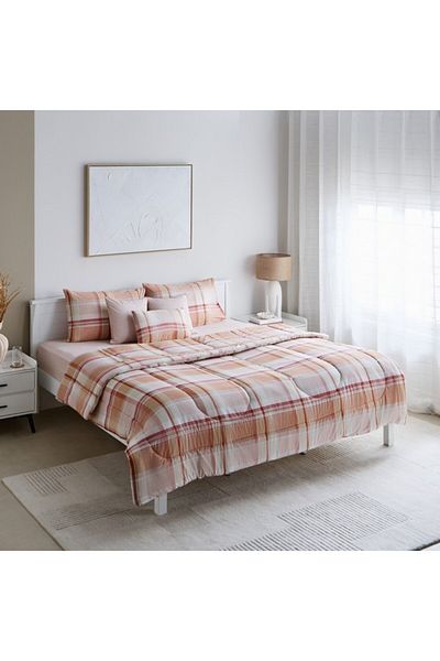 Home Box Madison Hazel 7-Piece BIAB Cotton King Comforter Set 220x240 cm