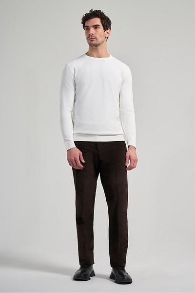 İmza Long Sleeve Plain Knitted Crew Neck Pocketless Cotton Slim Fit Knitwear 1012245163