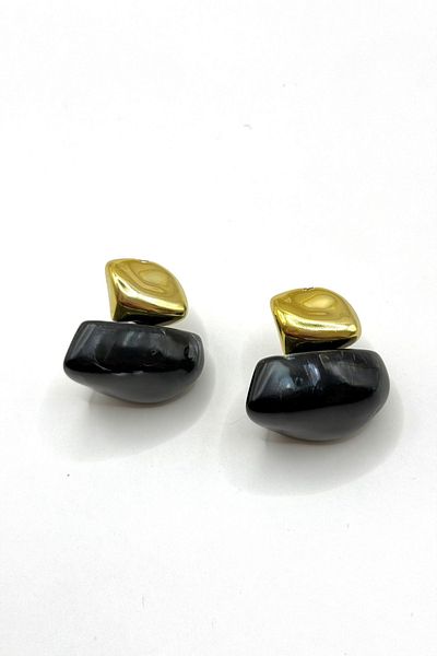 DEMOKAN Women's Earrings Imported Series Acrylic Irregular Stone Model Non-Tarnish Earrings