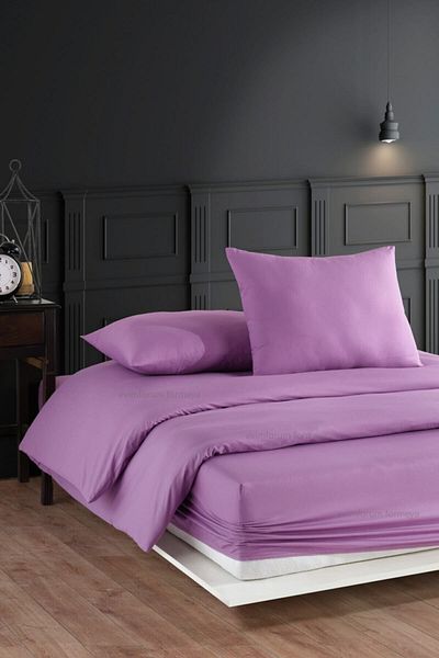 Formeya Doppelbett-Spannbettlaken-Bettbezug-Set aus 100 % Baumwolle, 4 Farben.