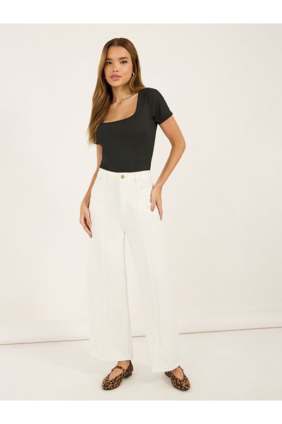 Styli Wide Leg High Rise Stretchable Jeans