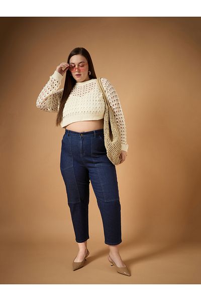 Sassafras Plus Size Mid Rise Balloon Fit Jeans