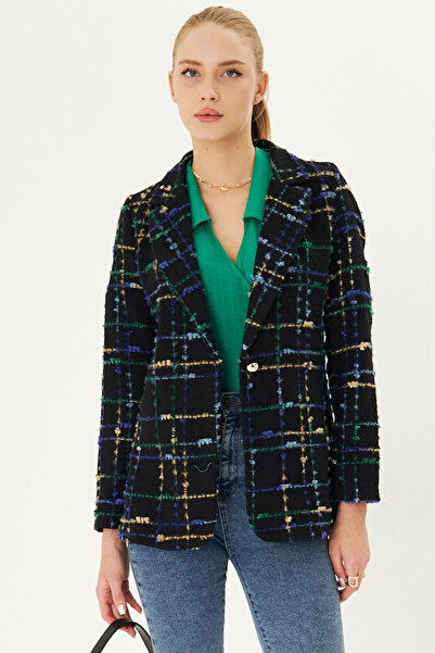 armonika Жіноча куртка Saks з тканини тувіт на одному ґудзику ARM25K001042