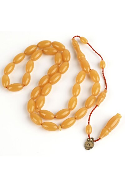 LapisDo مسبحة كاتالين شعير 5.5x11 ملم - أصفر