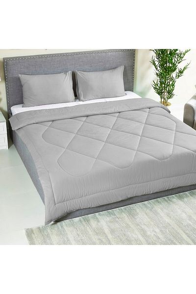 Home Box Ballina 3-Piece Solid Cotton King Comforter Set 220x240 cm