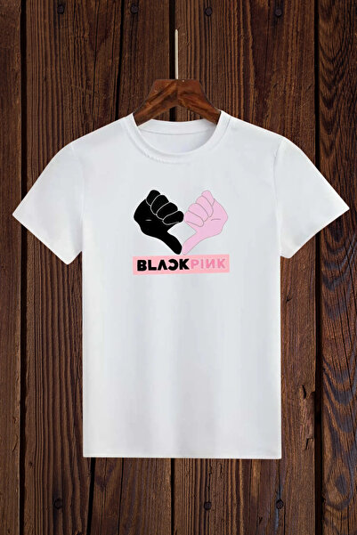 Wish BF _ تي شيرت بناتي مطبوع يدويًا باللون الأسود