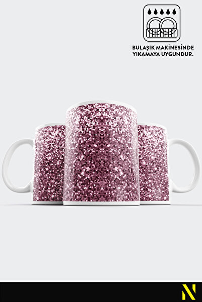 nilizma Glitter Patterned Porcelain Mug – 330 ml Mug | Stylish and Durable Design