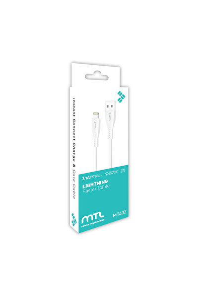 MTL Usb To Iphone Lightning Silikon Hızlı Şarj Ve Data Aktarım Kablosu 1 Metr...