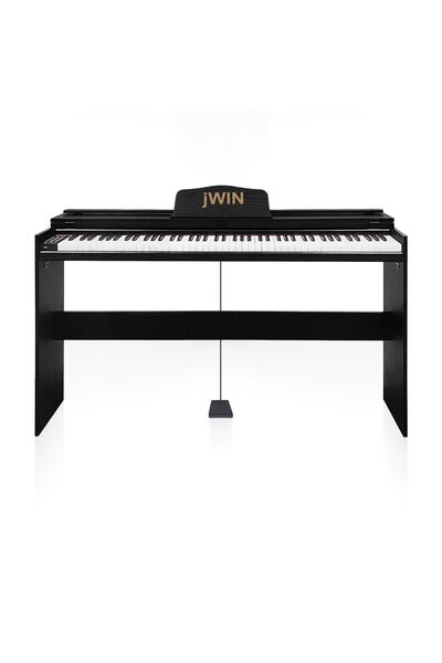 JWIN SDP-92 Tuş Hassasiyetli 88 Tuşlu Kapaklı Dijital Piyano - Siyah