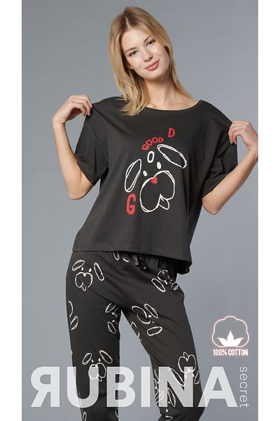 Rubina Secret Set pijamale pentru femei 100% bumbac - supradimensionat 4 sezoane [2025- PRIMAVARA]