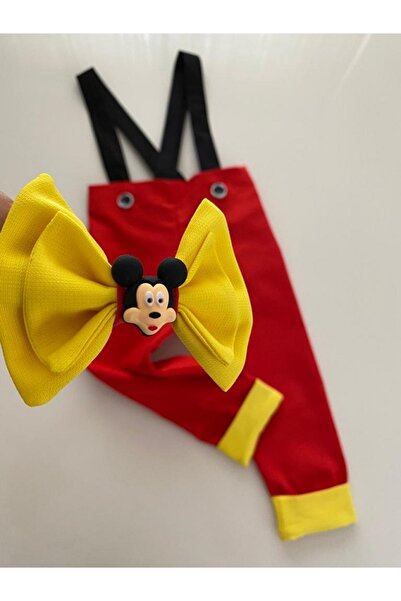 tubibebe 2'li Mickey Mouse Konsept Salopet Papyon Takım (GÖMLEKSİZ)