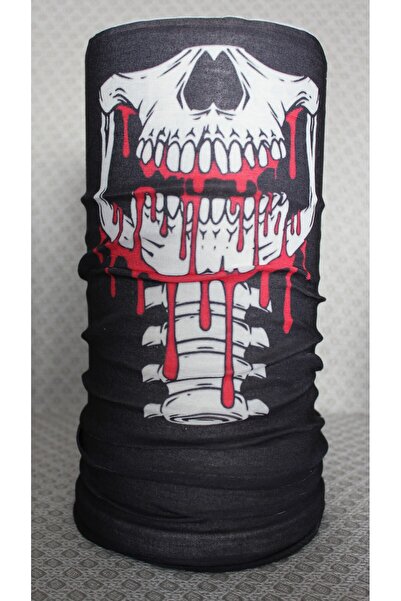 Dokuz99 İskelet Kuru Kafa Desenli Boyunluk Baf Bandana
