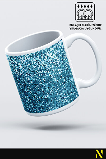 nilizma Glitter Patterned Porcelain Mug – 330 ml Mug |   Stylish and Durable Design
