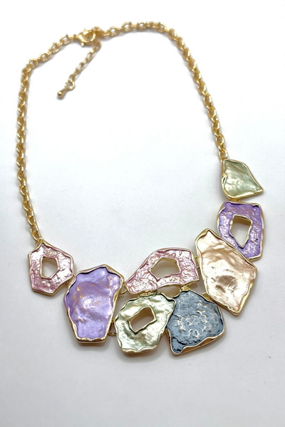 DEMOKAN قلادة نسائية مستوردة من سلسلة ريترو ذات شكل هندسي لا تفقد بريقها