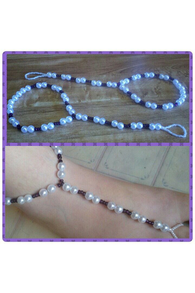 MODAMAYS خلخال نسائي بتفاصيل لؤلؤية - b2268m