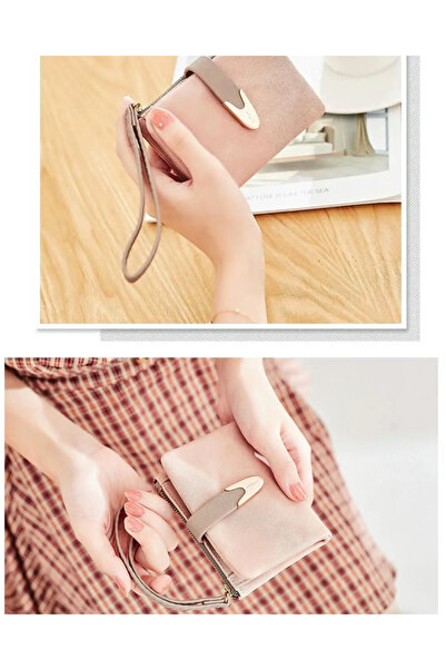 rinkadoll Küçük boy kaliteli süet deri yumuşak pratik cüzdan