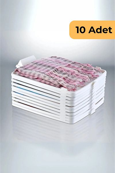 EVLE Σετ 10 λευκά μπλουζάκια, Organizer σε TR Plastic