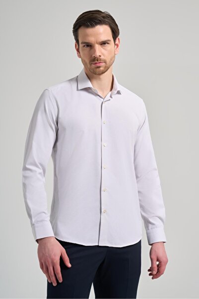 İmza Βαμβακερό πουκάμισο Italian Collar Classic S εφαρμοστό - Μακρυμάνικο, με...