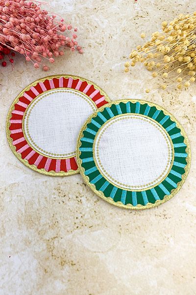 WEARE2 Pip Studio Love Birds Red Pink and Green Turquoise Cocktail Napkins - 2 Pcs
