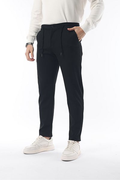 İDS COLLECTİON Pantaloni confortabili Slimfit Jogger Winter Black Lycra