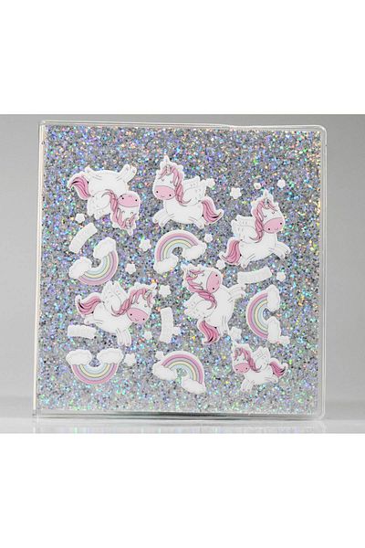 4nio Gray Silvery Unicorn Small Notebook