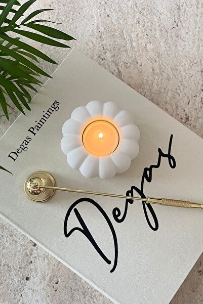 Mandalin Art Studio Bal Kabağı Şeklinde Dekoratif Tabak, Mumluk | Tekli