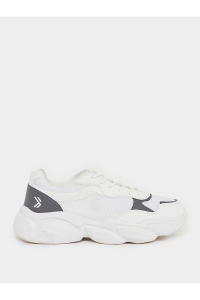 Styli Color Block Chunky Sole Lace Up Sneakers