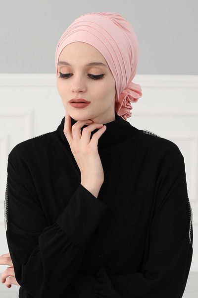 Aisha's Design B-14 موديل متقاطع من القطن الممشط باللون البودرة