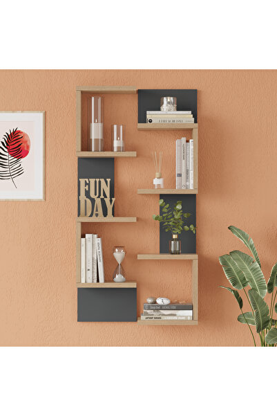 Yurudesign Shelf 22 Duvar Rafı Sepet-Antrasit WL22-SA