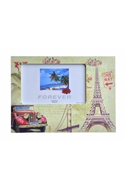 ForWhat Ramă foto din lemn model Turnul Eiffel pentru decorarea biroului