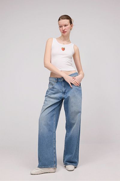 Addax Tricou cu decolteu în U cu imprimeu căpșuni - A1592