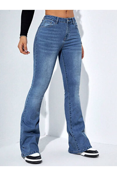 JANES Жіночі джинси з високою талією, кишенями та широкими штанинами