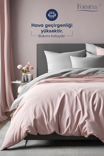 Formeya Spannbettlaken-Set für Doppelbett (mit 2 Kissenbezügen)