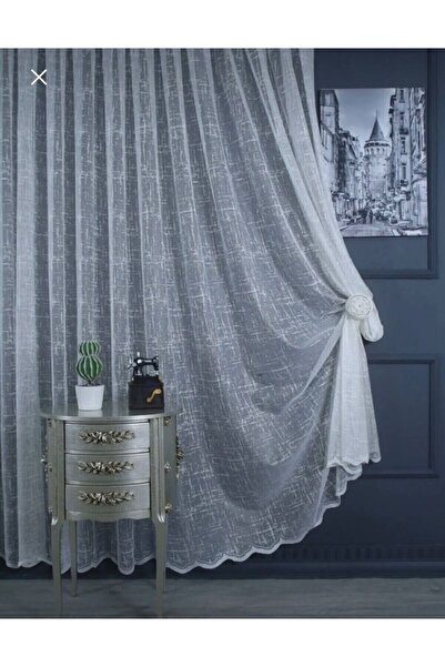 Bsrn Tasarım Ütü İstemez Örme Jakar Şantuklu Desen Tül Perde Her Odaya Uygun ...