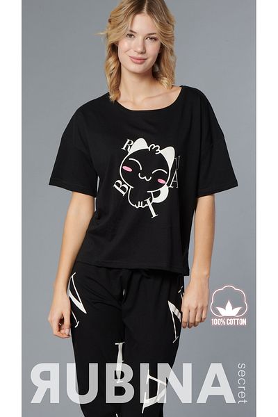 Rubina Secret Set pijamale pentru femei 100% bumbac - supradimensionat 4 sezoane [2025- PRIMAVARA]