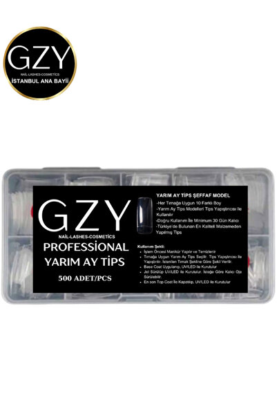 GZYF Gzy Protez Tırnak Tips , Yarım Ay 500'lü