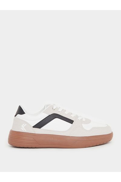 Styli Court Shoes Color Block Lace Up Sneakers