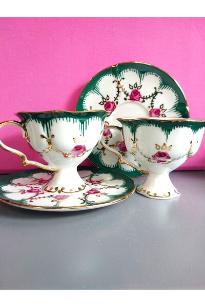 BY.RAYKA PORSELEN El Dekor Coffee Cup for Two