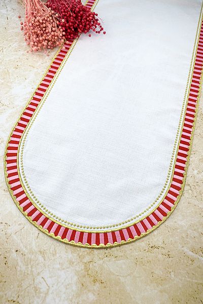 WEARE2 Red Pink Pip Studio Love Birds Compatible 40X110 cm Runner