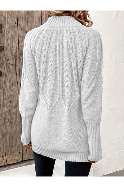 Kokosh moda Γυναικεία μακρυμάνικη πλεκτή μπλούζα με ημιζιολόγιο