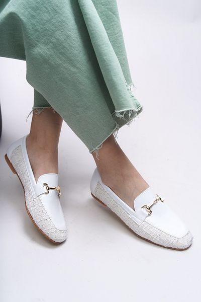 Riccon Γυναικείες μπαλαρίνες Winlayna White - 0012093