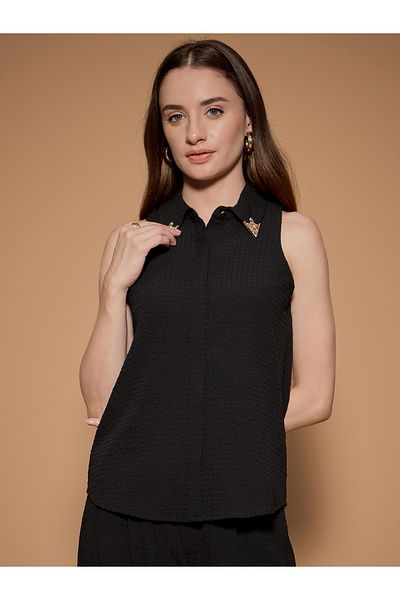 Kassually By Styli قميص مزخرف بياقة مزخرفة