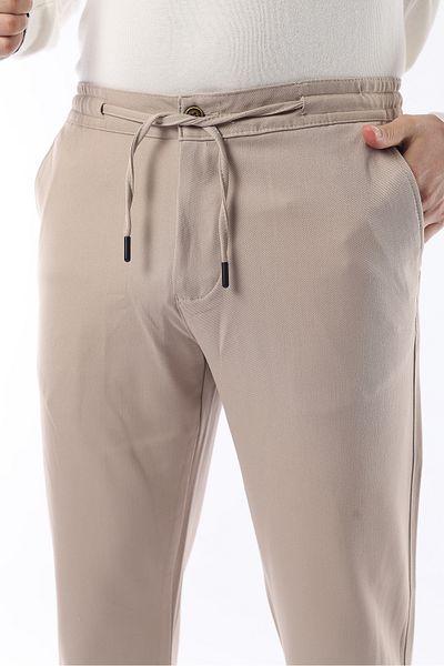 İDS COLLECTİON Slimfit Jogger Seasonal Beige Lycra Comfortable Trousers