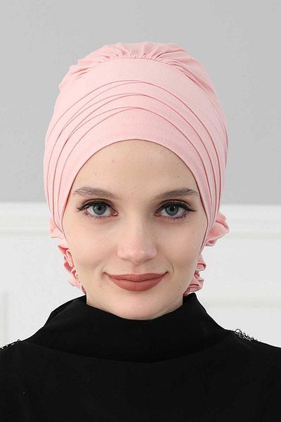Aisha's Design B-14 موديل متقاطع من القطن الممشط باللون البودرة