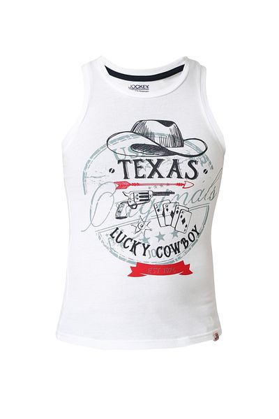 JOCKEY USA Original Printed VEST UB10-01 White